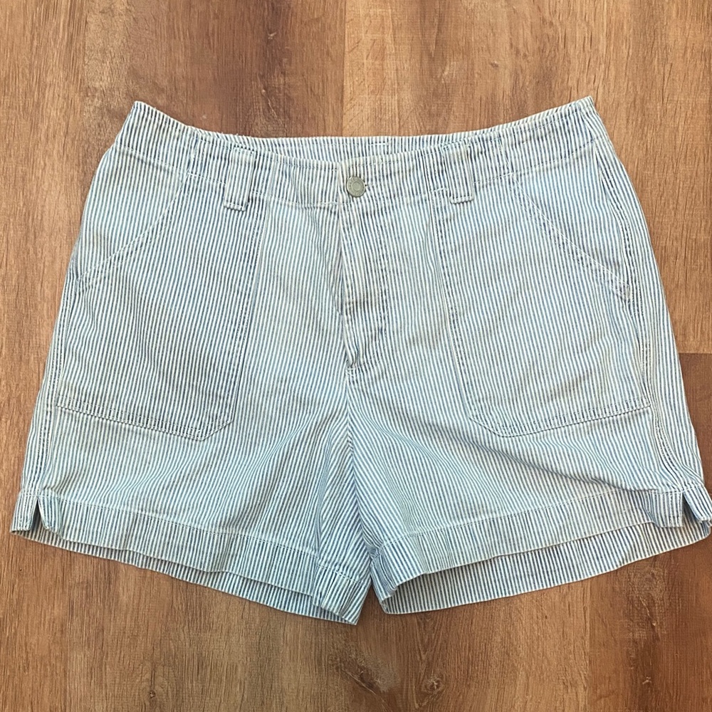 Essentials Style Blue Striped Women's shorts